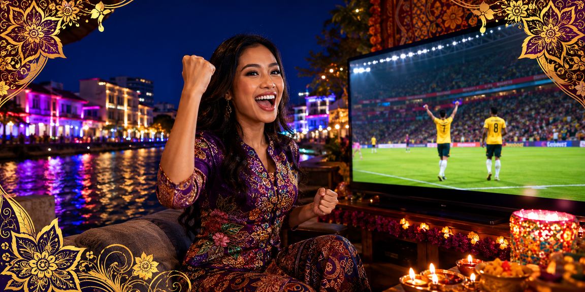 Pasukan bola sepak bertanding dalam persekitaran bersemangat